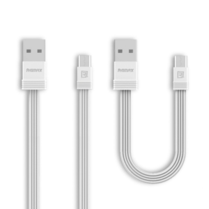 Data cables Remax Tengy RC-062m, Micro USB, 1.0m & 0.16m, White - 14925