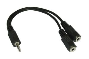 Klinken Y-cable, InLine 3.5 mm jack plug to 2x 3.5mm Klink