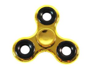 Fidget Spinner Toy - GOLD/BLACK METAL