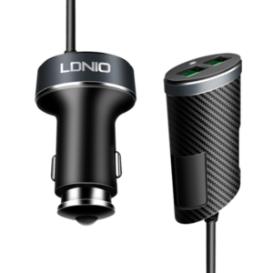 Car socket charger LDNIO C502, 4xUSB, 5.1A, Black - 40084