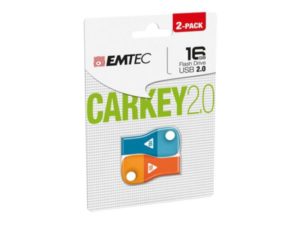 USB FlashDrive 16GB EMTEC CarKey D300 (Blue/Orange) 2-PACK