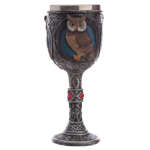 Decorative Fantasy Celtic Owl Goblet