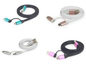 Maxxter 2in1 Charging Cable MicroUSB & Apple Lightning 1m, 24 pcs box