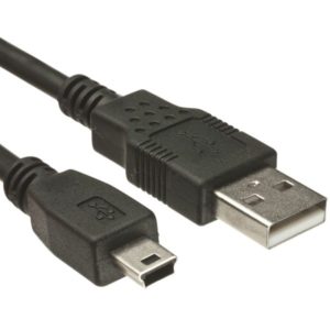 Cable DeTech USB - USB Mini, 1.5m, Black - 18071