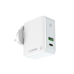 Network charger LDNIO A4403C, 1xUSB, 1xType-C PD,With cable Type-C to Type-C , White - 40094