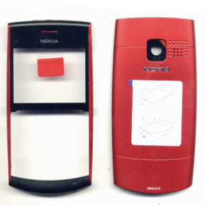Προσοψη Για Nokia X2-01 Εμπρος-Πισω Κοκκινη Με Μαυρο Τζαμι OR (0258008+0258017)