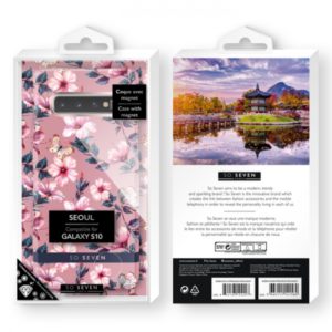 SO SEVEN PREMIUM SEOUL PINK HIBISCUS SAMSUNG S10 backcover