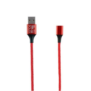 Καλώδιο USB Φόρτισης-Data Magnetic Braided 3.5A QC 2.0 1m Κόκκινο NSP