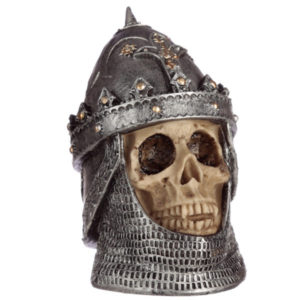 Gothic Skull in Saladin Helmet Ornament