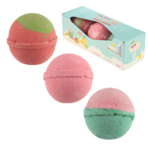 Handmade Bath Bomb Set of 3 - Fruity Berry Fragrance Gift Box