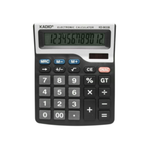 Electronic calculator Kadio KD-9633B, 12 Digits, Black - 17008