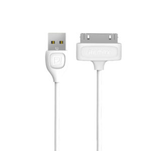 Data cable, Remax RC-050i Lesu, iPhone 4 30 Pin, 1.0m, White - 14818