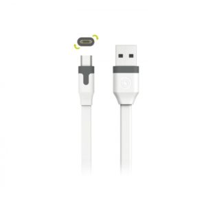 MUVIT DATA CABLE FLAT MICRO USB 2.4A 1M white