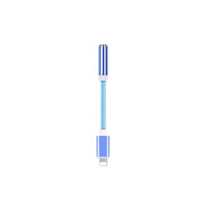 Adapter, DeTech, Lightning (iPhone 5/6/7) to 3.5mm Jack, 12cm, Different colors - 14459