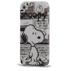 Snoopy Pattern Plastic Case (iPhone 4 & 4S)