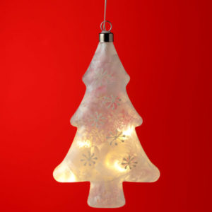 Decorative Hanging LED - Frosted Christmas Tree