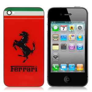 Ferrari Series Glass Replacement Back Cover for iPhone 4 (Κόκκιν