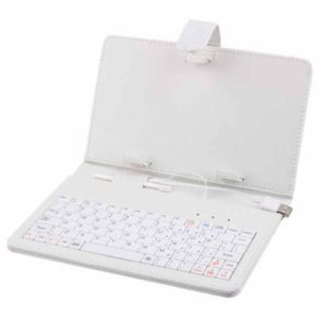 Case with keyboard for tablet K-02 # 10.1'' type the name without USB 2.0, No brand, white - 14689
