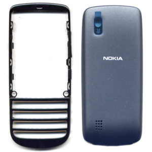 Προσοψη Για Nokia Asha 300 Γραφιτης Εμπρος Χωρις Τζαμι,Με Πλαστικα Κουμπια Κλειδωματος Και Εντασης-Καλυμμα Μπαταριας Γραφιτης OR (0259627+0259186)