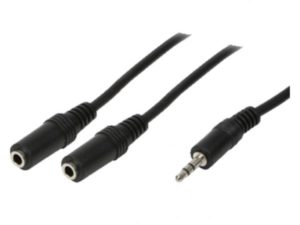 LogiLink Audio cable 0,20m 1x3,5 auf 2x3,5 Stereo Jacks (CA1046)