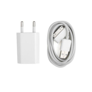 Network charger No brand Travel for Iphone 4/4S, USB adapter 5V/1A 220A, Data cable - 14018