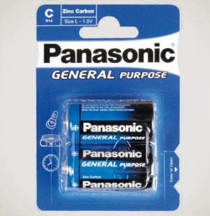 2 x Μπαταρίες Panasonic R14 C Baby (Blister)