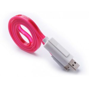 Data cable No brand USB - micro USB, Flat, illuminated, 1m - 14253