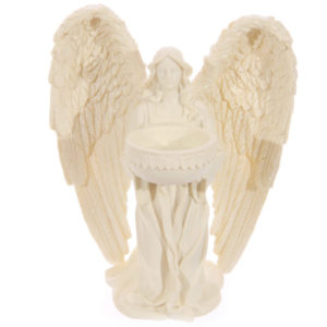 Decorative Kneeling Angel Cream Tealight Holder