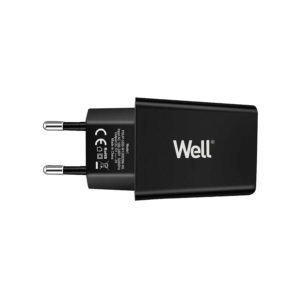 Universal USB 5VDC/2A Travel Wall Charger Μαύρο Well PSUP-USB-W12002BK-WL ( 74487 )