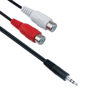 Audio cable DeTech 3.5 - 2RCA F, 25сm - 18215