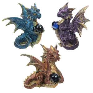 Elements Crystal Enchanted Nightmare Dragon Figurine