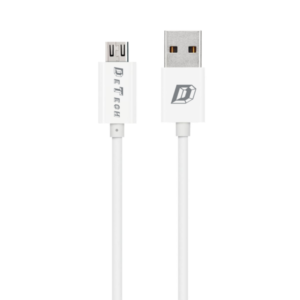 Data cable DeTech 10pcs. Micro USB, 1.0m, White - 14143
