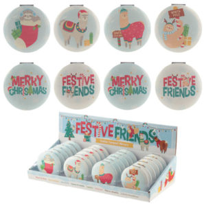 Fun Collectable Festive Animals Christmas Compact Mirror