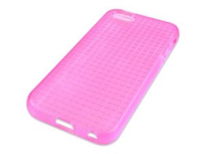 Reekin case for iPhone 5/5S - Square IC-005 (pink-transparent)