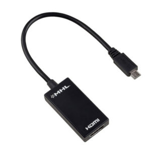 Μετατροπέας MHL (micro USB) σε HDMI 15cm, DeTech, Μαύρο - 18223
