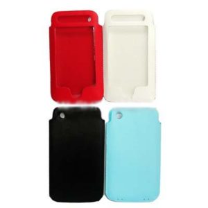 Leather Case for iPhone S-IP3G-0334 (Black)