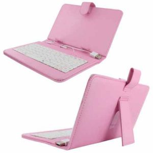 Case with keyboard for tablet K-02 # 9'' type the name without USB 2.0 , No brand, pink - 14686