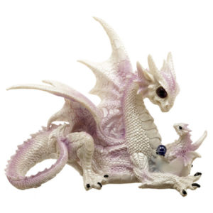 Mothers Bond Fantasy Winter Warrior Dragon Figurine