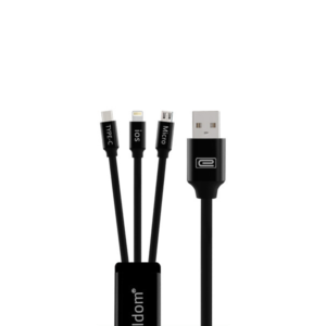 Data cable, Earldom, IMC01, 3in1, Type-C, Micro USB + Lightning (iPhone 5/6/7/SE), 1.2m, Different colors - 14891