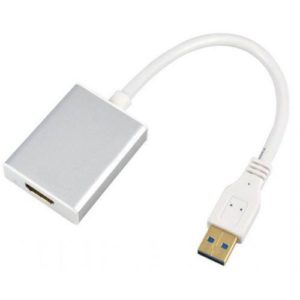 Μετατροπέας USB3.0 M σε HDMI F, DeTech, Λευκό - 18230