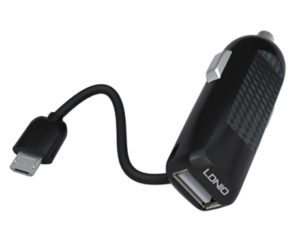 Car charger LDNIO DL-C25 DC12-24V 5V/2,1A, Universal, 1 x USB, with cable - 14275