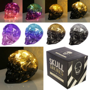 Decorative LED Light - Two Tone Metallic Skull