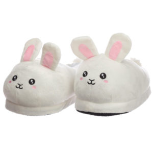 Cute Bunny Unisex One Size Pair of Plush Slippers