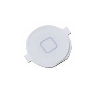 Εξωτερικο Κουμπι Για Apple iPhone 4S Home Button Ασπρο Με Μεταλλικη Επαφη OR