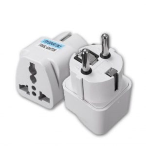POWER ADAPTER ENGLAND TO EUROPE white