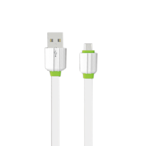 Data cable, EMY MY-443, Micro USB, 1.0m, White - 14453