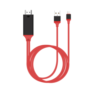 Cable Earldom WS8C, Type C MHL - HDMI + USB, 2.0m, Red - 14929