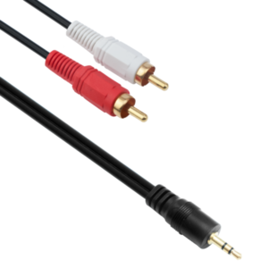 Audio cable DeTech 3.5 - 2RCA , High Quality, 3m -18074