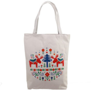 Handy Cotton Zip Up Shopping Bag - Scandi Moose Design