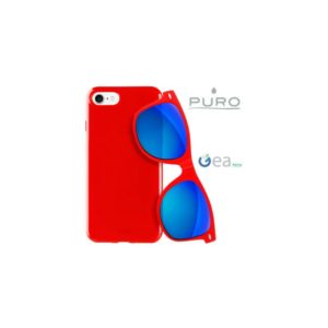 PURO PLASMA BACK COVER IPHONE 7 red + SUNGLASSES